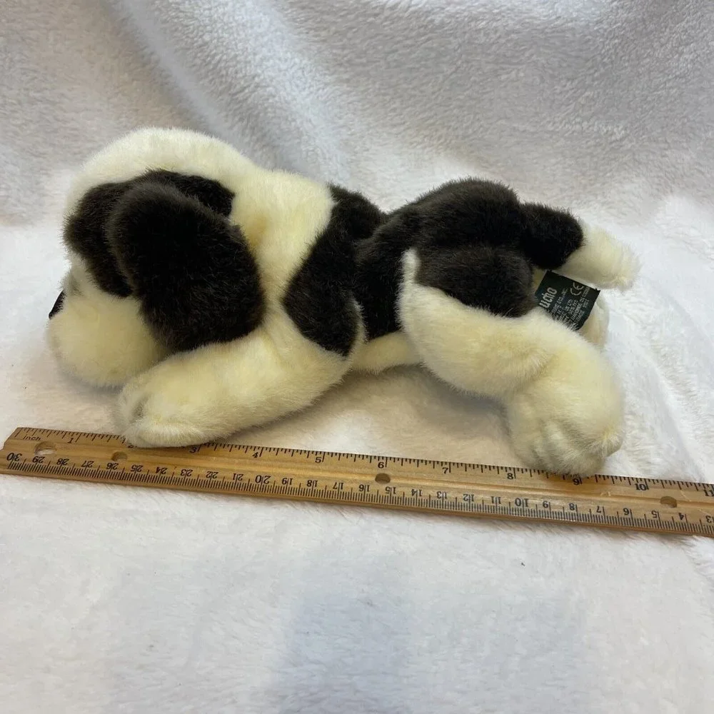 Vtg Russ‎ Berrie St Bernard Puppy Dog Plush Barrels Stuffed Bean Bag Plush